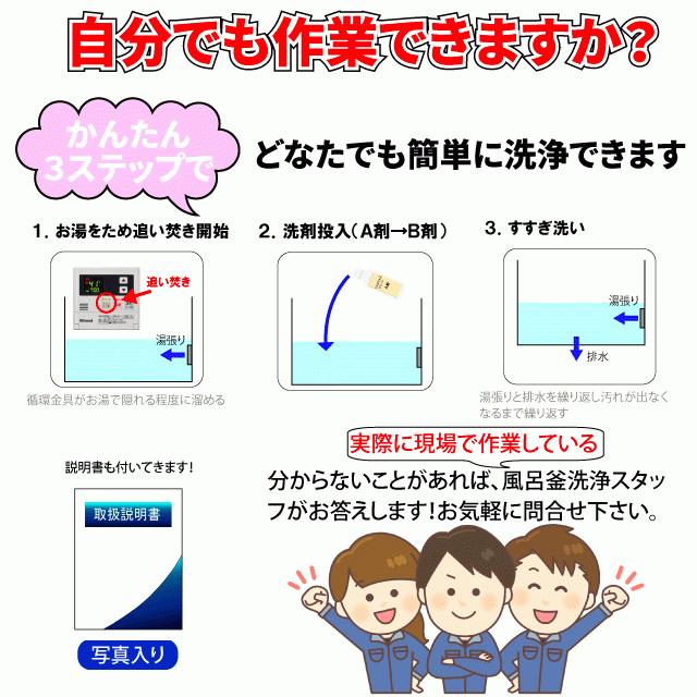 業務用強力浴室洗剤 / 掃除のプロが使っている風呂釜洗浄剤(追い焚き配管) / じゃぶじゃぶクリーン １つ穴用 /  送料無料！｜souji｜09