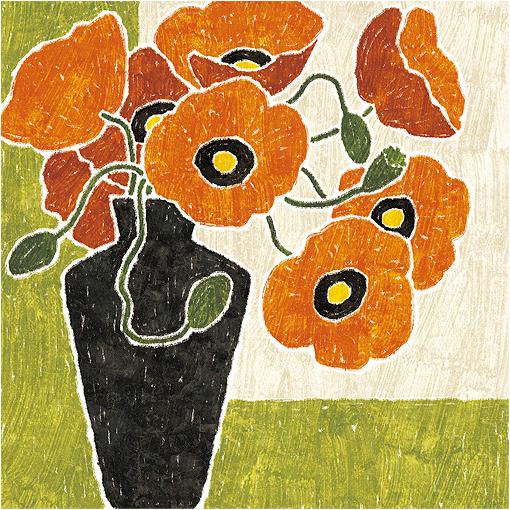 絵画 花の絵 インテリア 壁掛け 版画 玄関 おしゃれ 額入り/絵画 黒の