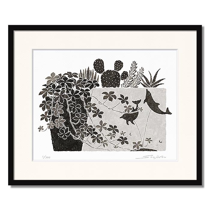 絵画 モノクロ 壁掛け インテリア 版画 アート おしゃれ ギフト 額入り