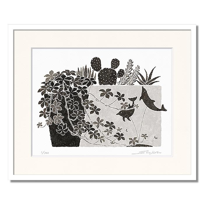 絵画 モノクロ 壁掛け インテリア 版画 アート おしゃれ ギフト 額入り