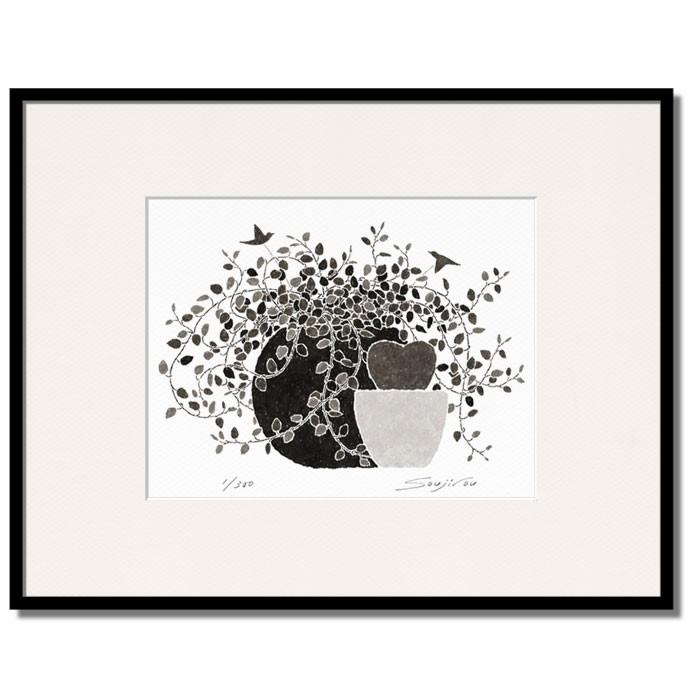 絵画 モノクロ 壁掛け インテリア 版画 アート おしゃれ ギフト 絵画 ワイヤープランツとハートプランツ 藤谷壮仁郎 Soujirou Art Mp 010 4 H Soujirou Art 通販 Yahoo ショッピング