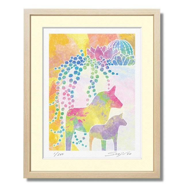 絵画 馬 静物画 インテリア 壁掛け 版画 アート 玄関 おしゃれ