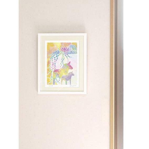 絵画 馬 静物画 インテリア 壁掛け 版画 アート 玄関 おしゃれ
