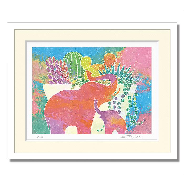 絵画 873/抽象画風/多肉植物/S4号 絵画 873/抽象画風/多肉植物/S4号