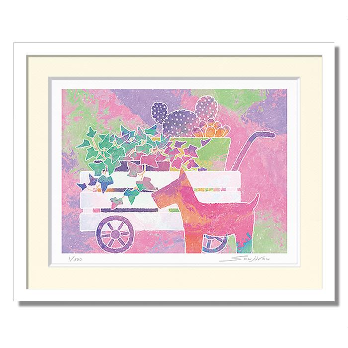 Z=KK101さま専用（原画）黄金色の散歩道【A5サイズ／水彩画