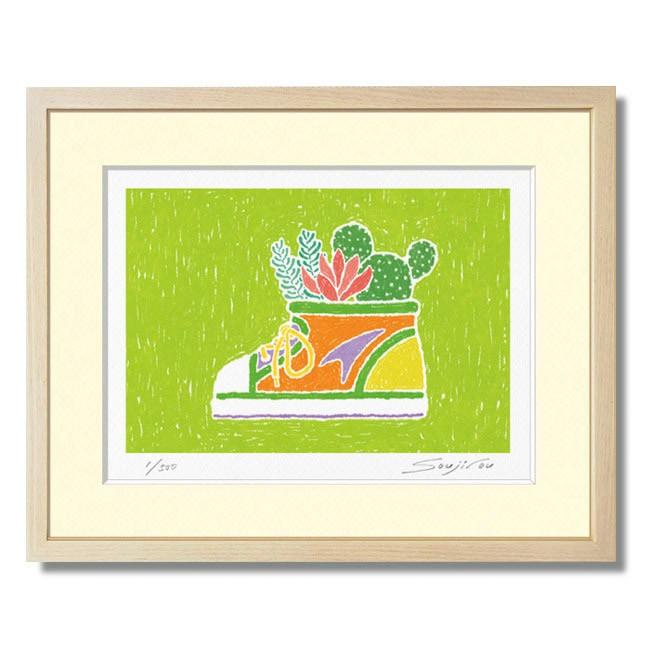 真作】版画 アンリエット・ラモン リトグラフ エメラルドハーバー X99