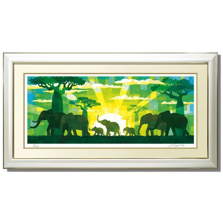 絵画 和風 壁掛け インテリア 版画 風景画 玄関 おしゃれ 絵画 ゾウの行進 画家 藤谷壮仁郎 Soujirou Art Wa 037 80 Soujirou Art 通販 Yahoo ショッピング