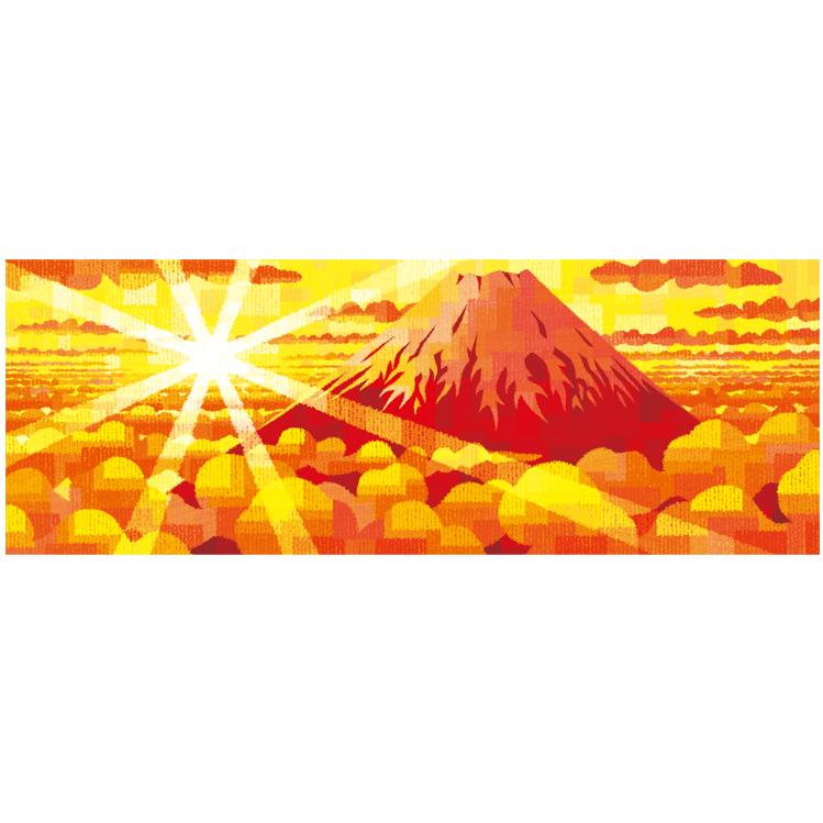 赤富士 富士山 現代アート 金運 おしゃれ 縁起物 壁掛け モダン