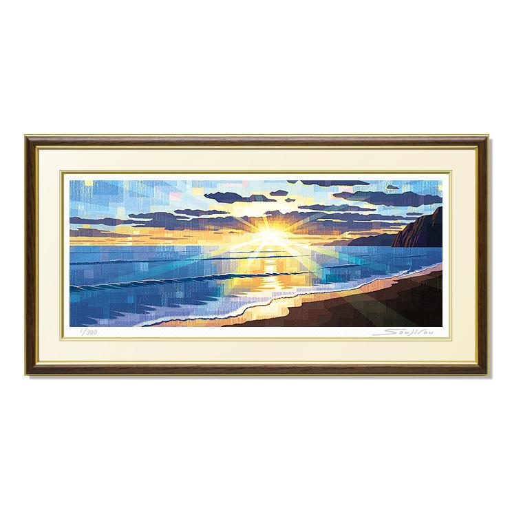 絵画 朝日 海 壁掛け インテリア 版画 風景画 風水 玄関 絵画 朝日 海 壁掛け インテリア 版画 風景画 風水 玄関