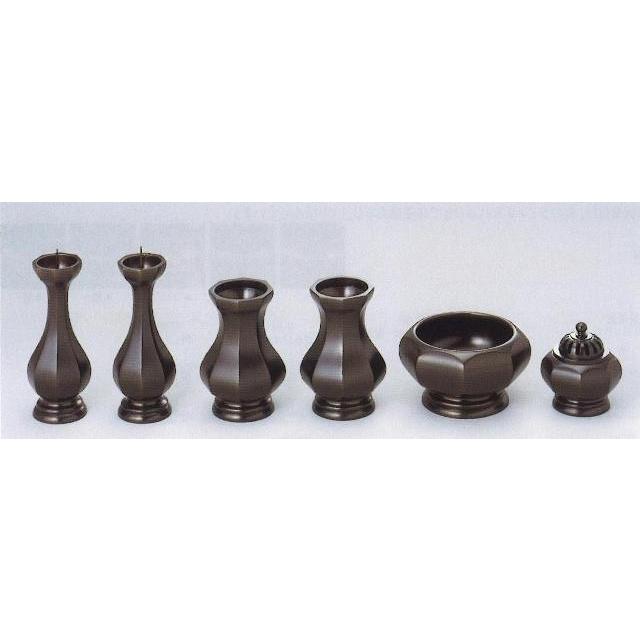 仏具 仏壇 仏壇用品 八祥型 銅長色 6具足 4.0寸 送料無料