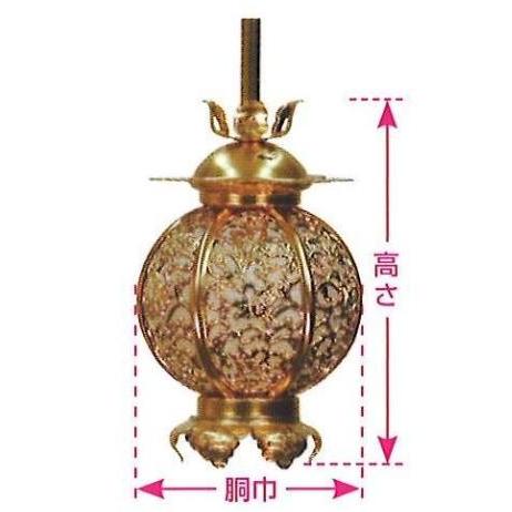 仏具 仏壇 仏壇用品 灯籠 陰雲型院玄灯籠 (七宝透し) 真鍮 消金 対入 大 送料無料_1