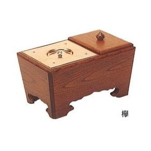 角香炉 お焼香 角香炉 (ケヤキ・オトシ蓋付) 1尺