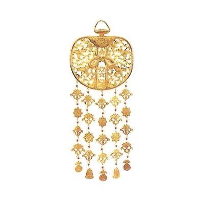 華鬘・けまん 宝相華(銅地金メッキ) 9寸(約27cm)