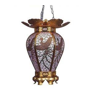 院玄型吊灯篭(銅地・金メッキ)LED電装付 1.3尺(約39cm)