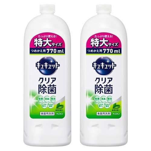キュキュット 食器用洗剤 クリア除菌 緑茶の香り つめかえ用 大サイズ 770ml 2コセット キュキュット 爽快ドラッグ 通販 Yahoo ショッピング