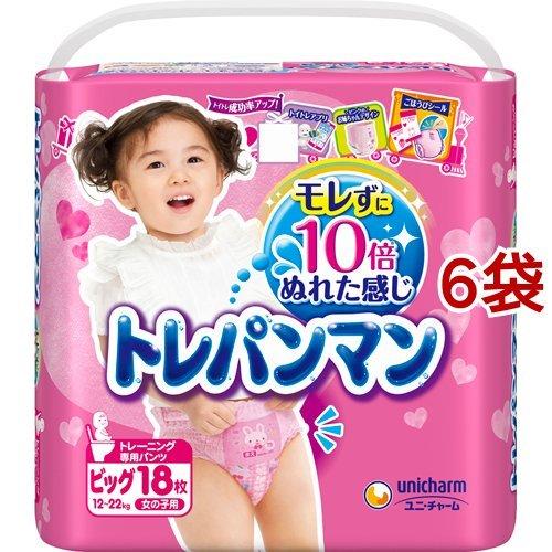 トレパンマン ビッグ 12 22kg 女の子 ビッグサイズ 18枚入 6コセット トレパンマン おむつ トイレ ケアグッズ オムツ 爽快ドラッグ 通販 Yahoo ショッピング