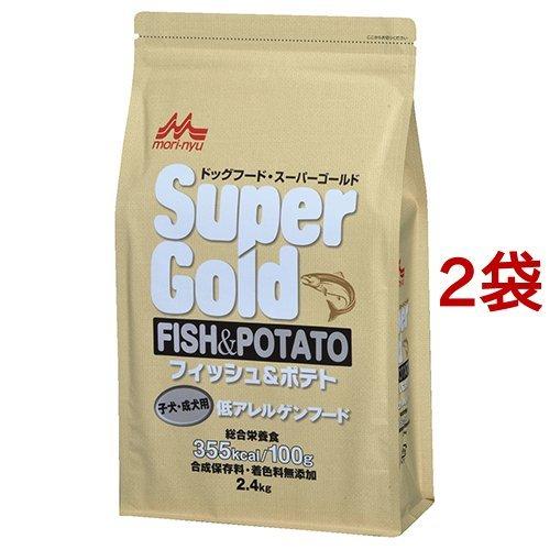 スーパーゴールド フィッシュ＆ポテト 子犬・成犬用 ( 2.4kg*2コセット )/ スーパーゴールド ( ドッグフード )｜soukai