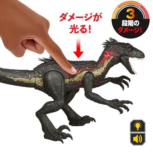 ジュラシックワールド ダメージ!ひかる インドラプトル 恐竜 ジュラシックワールド ダメージ!ひかる インドラプトル 恐竜