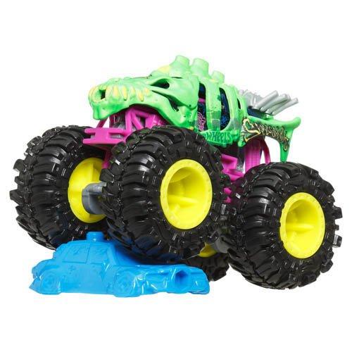 ホットウィール モンスタートラック 1：64 スケルサウルス ミニカー