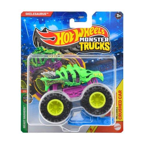 ホットウィール モンスタートラック 1：64 スケルサウルス ミニカー