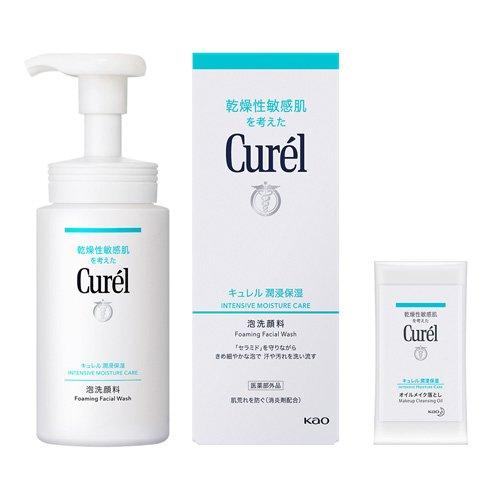キュレル 泡洗顔料 本体 +オイルメイク落とし ミニ付き ( 1セット