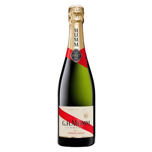 6本送料こみ　GH.MUMM シャンパン 赤いリボン ハーフ マム コルドン ルージュ 箱なし ( 375ml )/ メゾン マム(MAISON