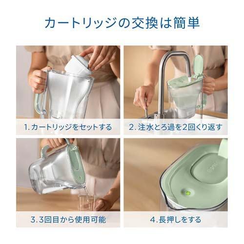 ブリタ ポット型 スタイルエコ パウダーブルー マクストラプロ カートリッジ 3個付き ( 1セット )/ ブリタ(BRITA)｜soukai｜04