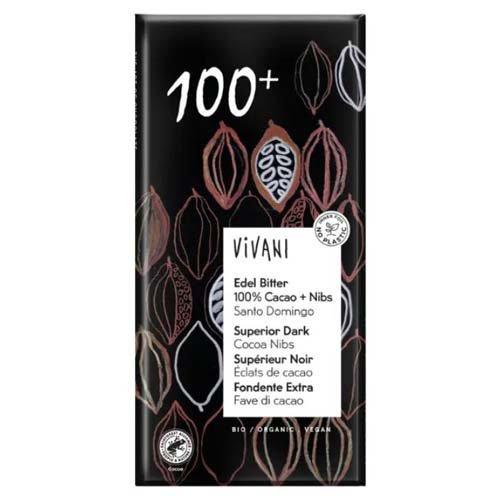 ViVANI オーガニック スーペリア ダーク チョコレート100 8枚 VIVANI オーガニックスペリアダークチョコレート 100％ ( 80g ) : 爽快