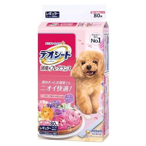 ペットシート　デオシート 消臭＆フレグランス フローラルシャボンの香り ワイド 犬用(60枚×4個)新品未使用 デオシート 消臭＆フレグランス フローラルシャボンの香り レギュラー
