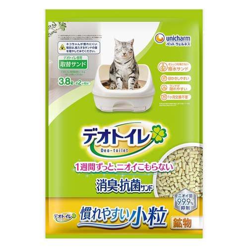 デオトイレ 慣れやすい 消臭・抗菌サンド 小粒 猫砂 ( 3.8L