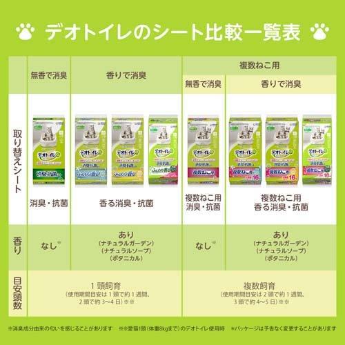 デオトイレ 複数ねこ消臭抗菌 ナチュラルソープ16枚入り デオトイレ 複数ねこ用 消臭・抗菌シート ナチュラルソープ 香り ( 16