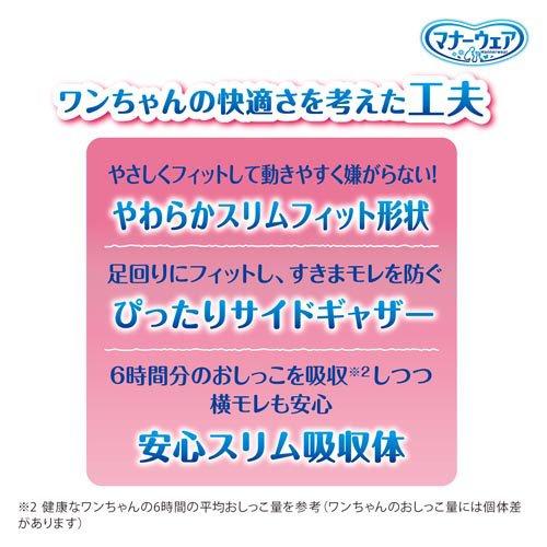 マナーウェア女の子用Mモーヴピンクドット・ピンクチェック ( 34枚入