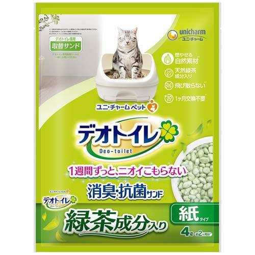 デオトイレ 飛び散らない 緑茶成分入り消臭サンド 猫砂 ( 4L デオトイレ 飛び散らない 緑茶成分入り消臭サンド 猫砂 ( 4L