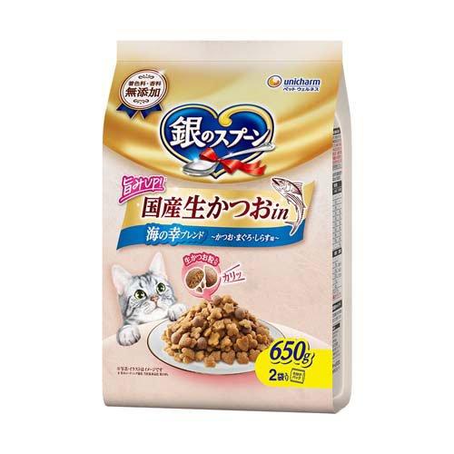 GRANDS ドライキャットフード 500g✖️6袋 銀のスプーン 国産生かつおin 海の幸ブレンド キャットフード ドライ
