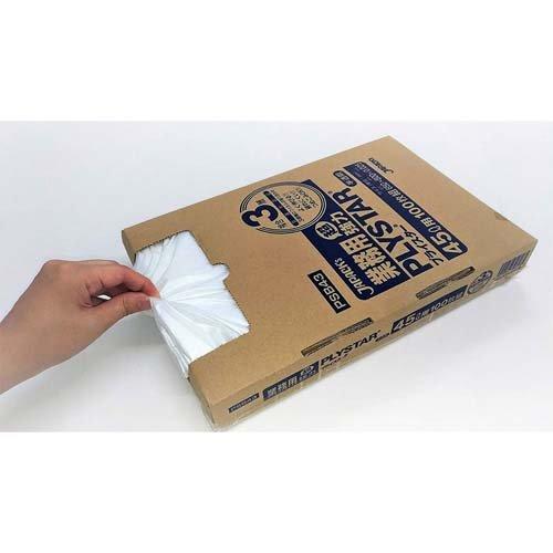 ジャパックス 半透明 3層ゴミ袋 プライスター 45L BOX入 PSB43 ジャパックス 半透明 3層ゴミ袋 プライスター 45L BOX入 PSB43