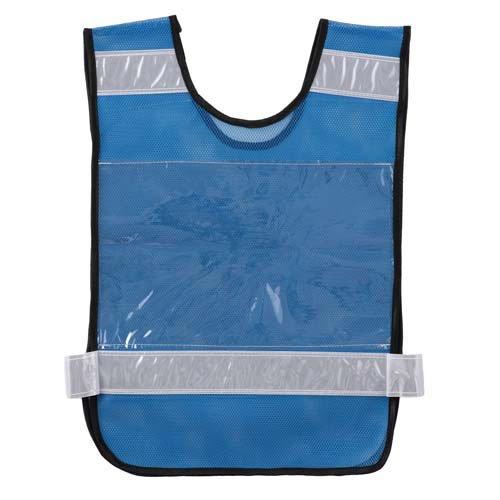 反射ビブスベスト(A4ゼッケンクリアポケット付き)ブルー ( 1枚