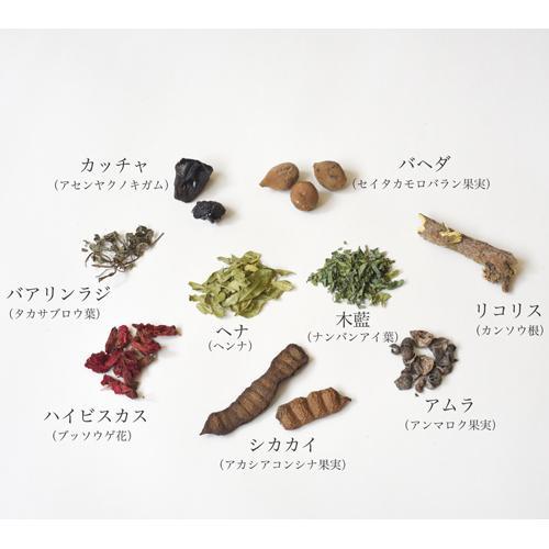 ナイアード ヘナ+木藍 黒茶系 ( 400g(100g*4袋入) ) : 4524989000890