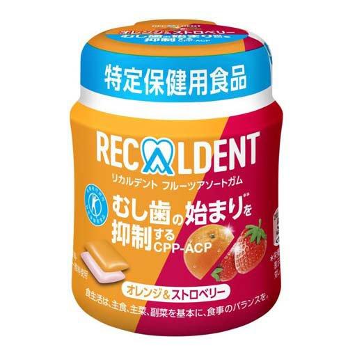 リカルデント フルーツアソートガム オレンジ＆ストロベリー ボトル  