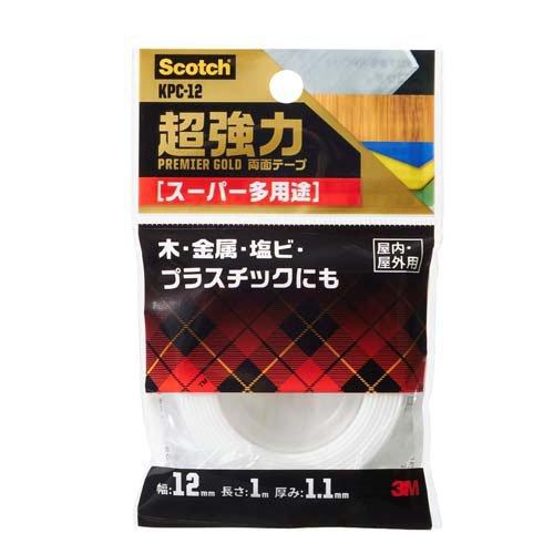 スコッチ 超強力両面テープ プレミアゴールド KPC-12 ( 1巻入