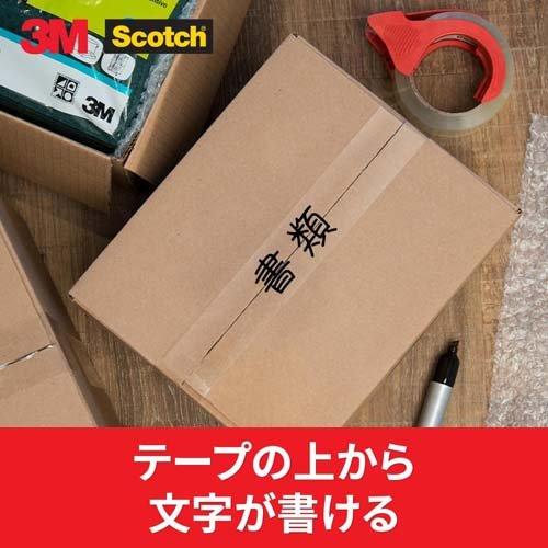 スコッチ 透明 梱包 テープ 厚手梱包 重量物用 48mm 50m カッター付