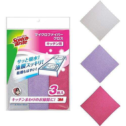 3M マイクロファイバー クロス キッチン用 速乾 水だけでOK スコッチ