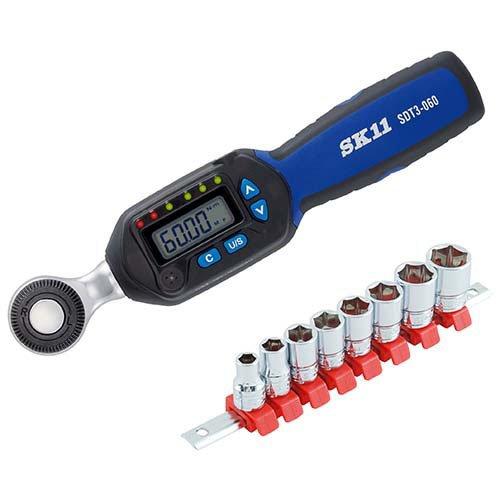 SK11 デジタルトルクレンチ SDT3-060 + ソケットセット SHS308M 9.5mm