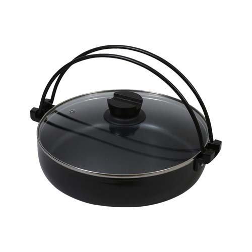 おうち御膳 ふっ素樹脂加工 IH対応 ガラス蓋付 すきやき鍋 28cm HB-5858 オール熱源 ( 1個 )/ パール金属