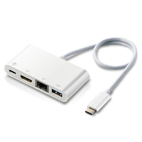 エレコム USB Type-C ドッキングステーション PD対応 充電 USB3.1 ホワイト DST-C09WH ( 1個 )/ エレコム(ELECOM)｜soukai