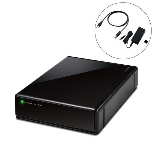 エレコム ハードディスク 外付け 8TB SeeQVault規格 USB3.2 ブラック 