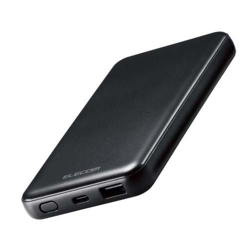 10000mAh モバイルバッテリー 20W急速充電 小型 軽量 黒色 エレコム 大容量 急速充電 モバイルバッテリー 10000mAh 20w 充電器