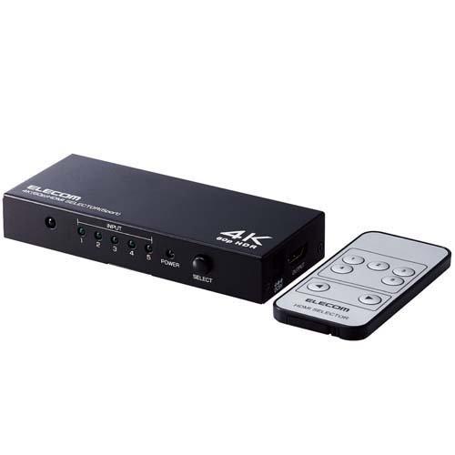 エレコム HDMI切替器 5ポート マルチディスプレイ ミラーリング 専用リモコン付き ( 1台 )/ エレコム(ELECOM)｜soukai