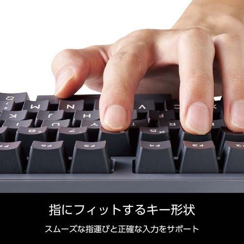 エレコム キーボード 有線 着脱式USBケーブル 赤軸 リニア テンキー
