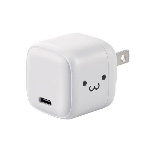 エレコム USB 充電器 PD 20W Type C×1 折りたたみプラグ 軽量 しろ