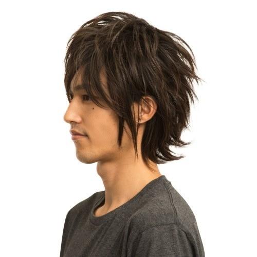 Wiggy Rich メンズ ミディアムウルフ ダークブラウン 1セット